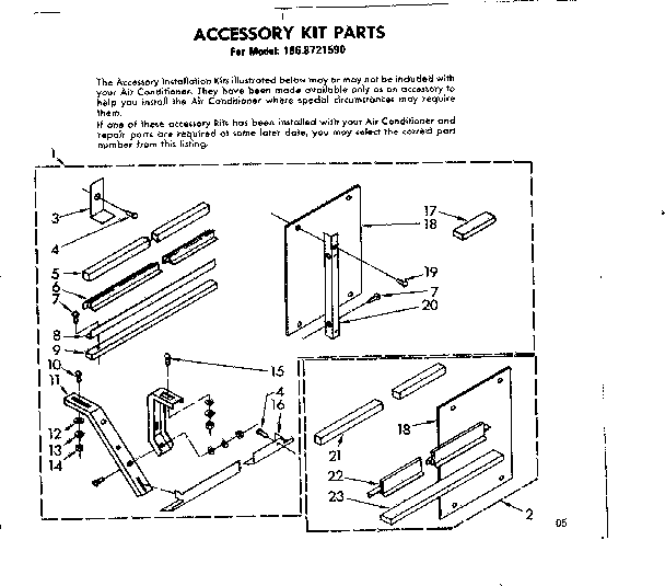 Accessory kit parts