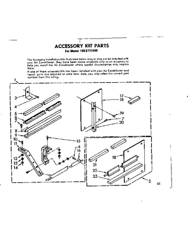 Accessory kit parts