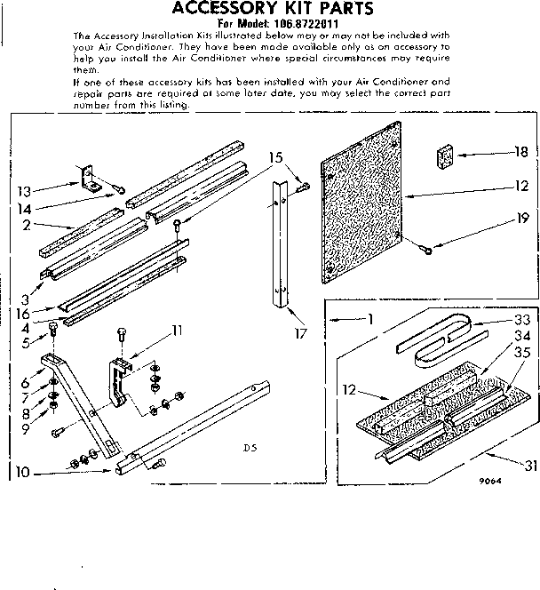 Accessory kit parts