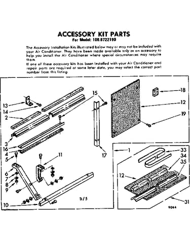 Accessory kit parts