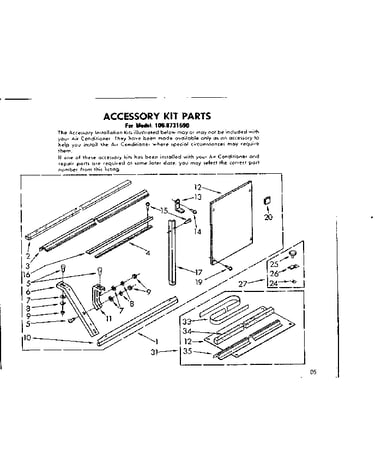 Accessory kit parts