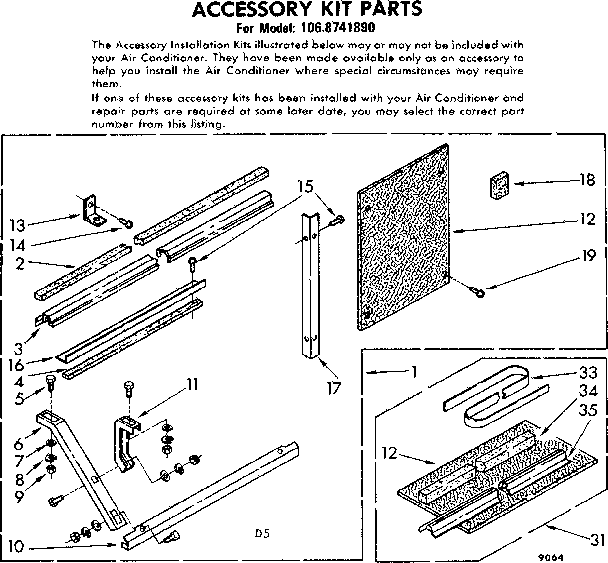 Accessory kit parts