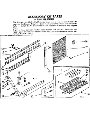 Accessory kit parts