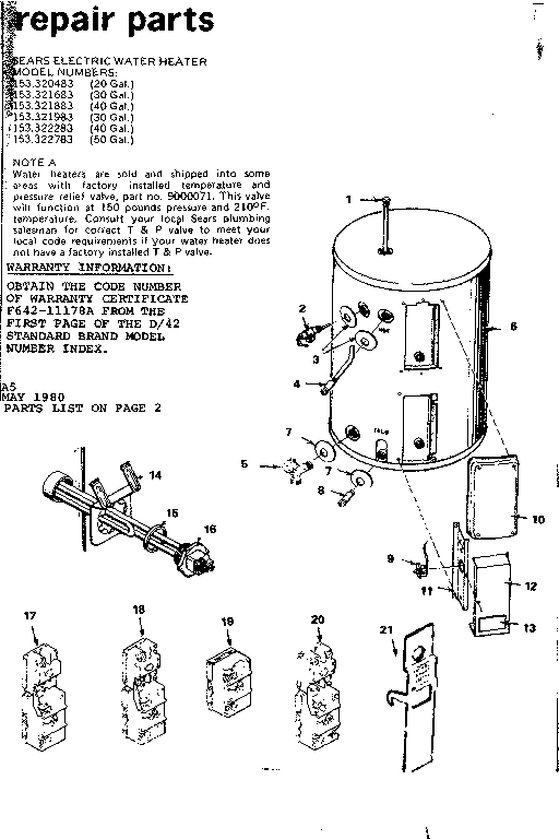 Repair parts