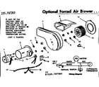 Kenmore 155707263 optional forced air blower diagram