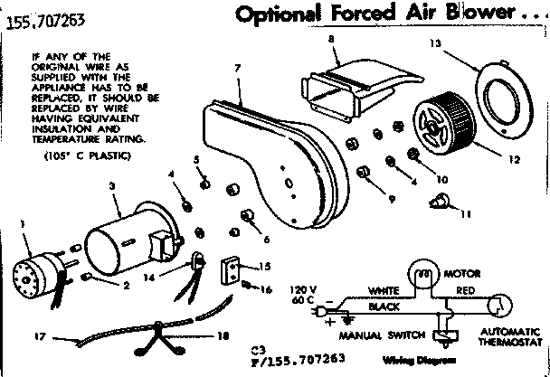 Optional forced air blower