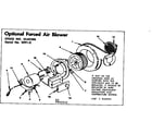 Kenmore 155852532 optional forced air blower diagram