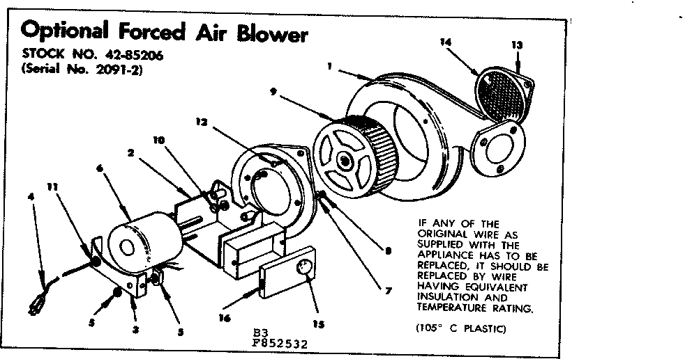 Optional forced air blower