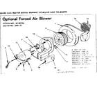 Kenmore 155852533 optional forced air blower diagram