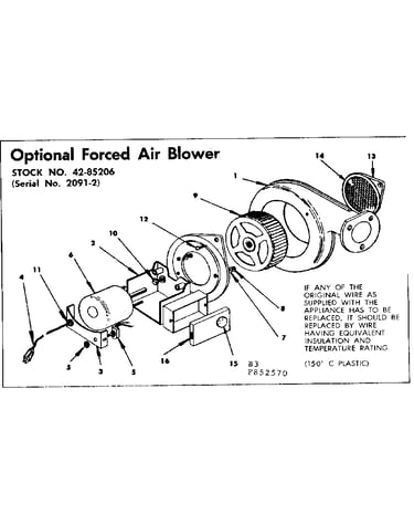 Optional forced air blower