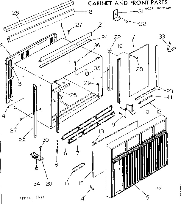 Cabinet & front parts