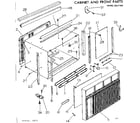 Kenmore 25371243 cabinet and front parts diagram