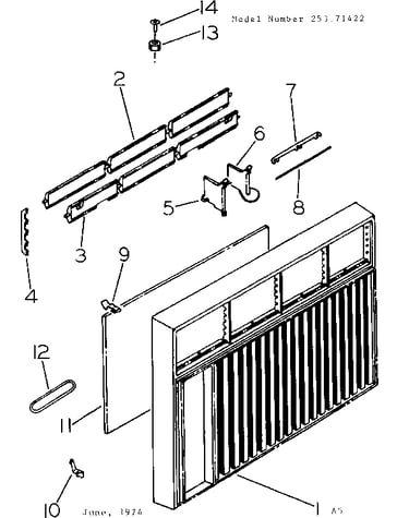 Cabinet and front parts