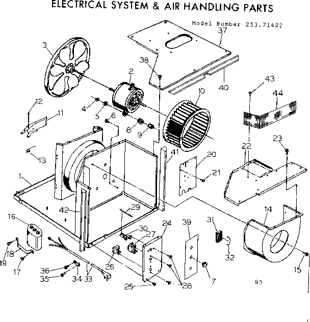 Electrical system and air handling parts