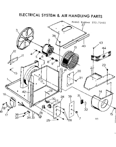 Electrical system and air handling parts