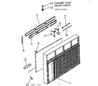 Kenmore 25371424 cabinet and front parts diagram