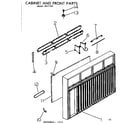Kenmore 25371425 cabinet and front parts diagram