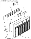 Cabinet and front parts