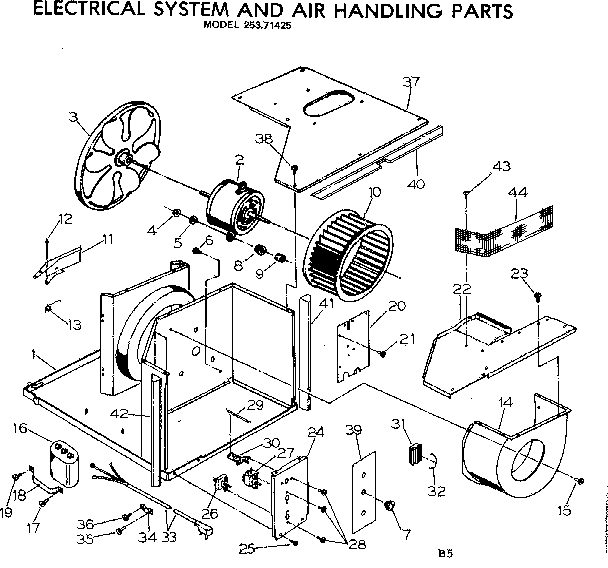 Electrical system and air handling parts