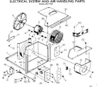 Kenmore 25371426 electrical system and air handling parts diagram