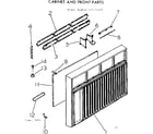 Kenmore 25371432 cabinet and front parts diagram