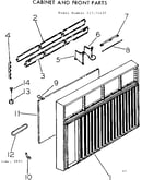 Cabinet and front parts