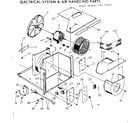 Kenmore 25371452 electrical system & air handling parts diagram
