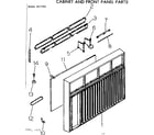 Kenmore 25371453 cabinet and front panel parts diagram
