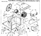 Kenmore 25371453 electrical system and air handling parts diagram