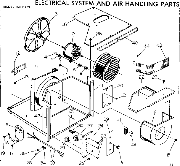 Electrical system and air handling parts