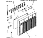 Kenmore 25371454 cabinet and front parts diagram