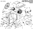 Kenmore 25371454 electrical system and air handling parts diagram