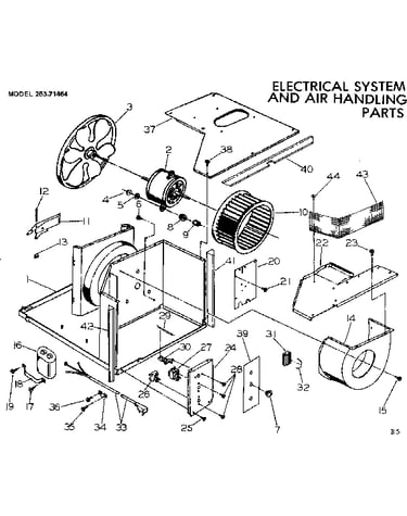 Electrical system and air handling parts