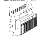 Kenmore 25371464 cabinet and front panel parts diagram
