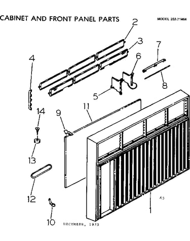 Cabinet and front panel parts
