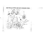 Kenmore 2537730580 electrical system and air handling parts diagram
