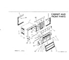 Kenmore 2537730850 cabinet and front parts diagram