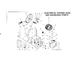Kenmore 2537730850 electrical system and air handling parts diagram