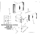 Kenmore 2537730850 refrigeration system and air handling parts diagram