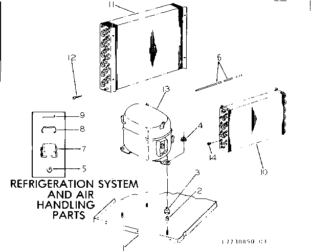 Refrigeration system and air handling parts