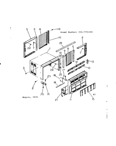 Cabinet and front parts