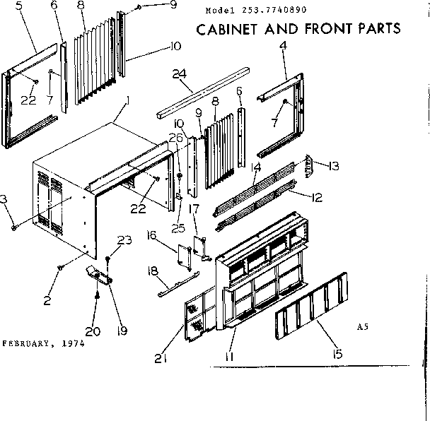 Cabinet & front parts