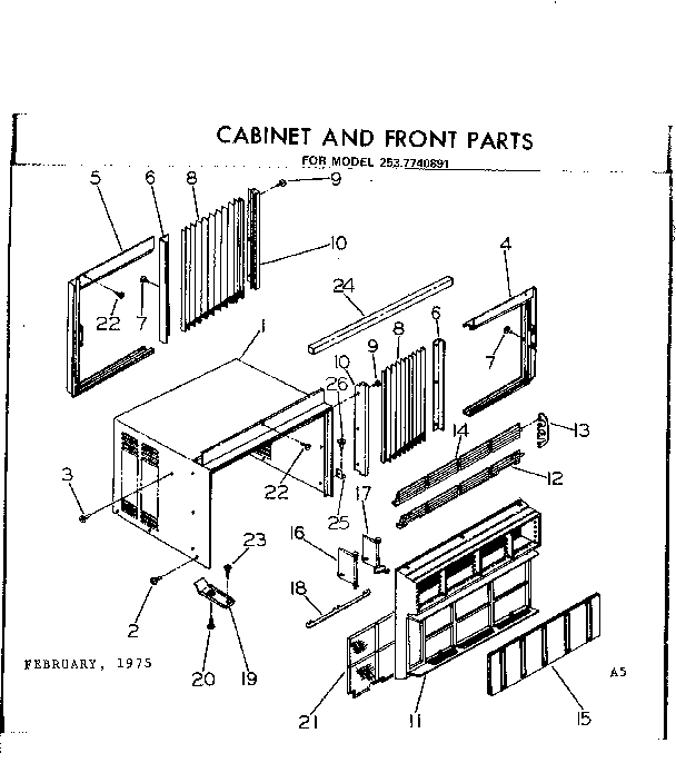 CABINET AND FRONT PARTS