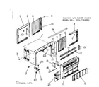 Kenmore 2537740892 cabinet and front parts diagram