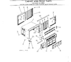 Kenmore 2537740990 cabinet and front parts diagram