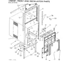 Kenmore 2537741062 cabinet front and installation parts diagram