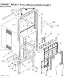 Cabinet front and installation parts
