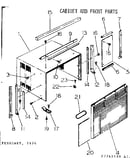 Cabinet and front parts