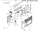 Kenmore 2537741412 cabinet & front parts diagram