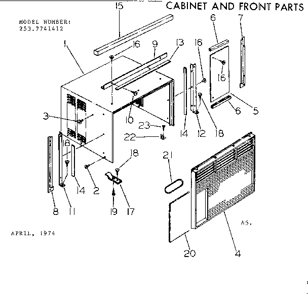 Cabinet & front parts
